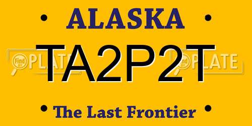 TA2P2T Alaska License Plate