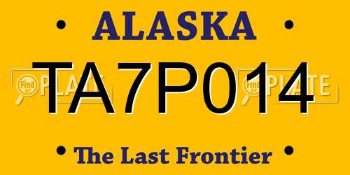 TA7P014 Alaska License Plate