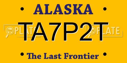 TA7P2T Alaska License Plate