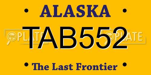 TAB552 Alaska License Plate