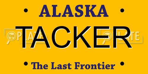 TACKER Alaska License Plate