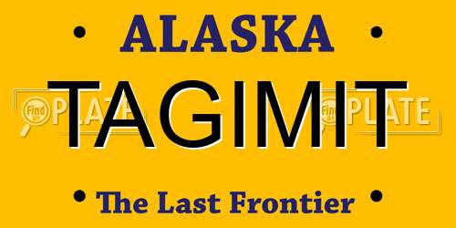 TAGIMIT Alaska License Plate
