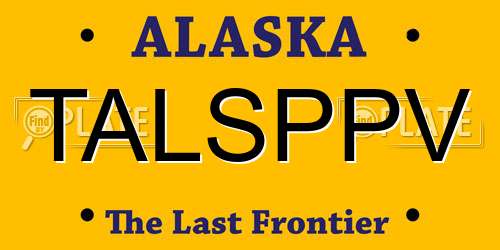 TALSPPV Alaska License Plate