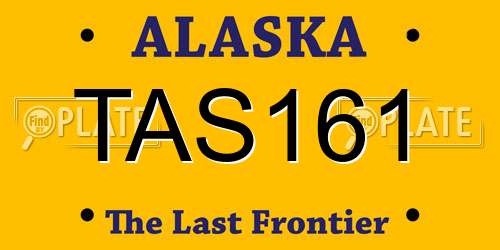 TAS161 Alaska License Plate