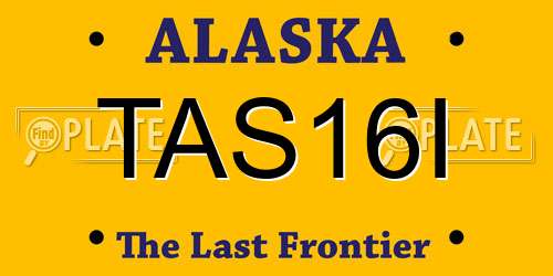 TAS16I Alaska License Plate
