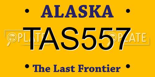 TAS557 Alaska License Plate