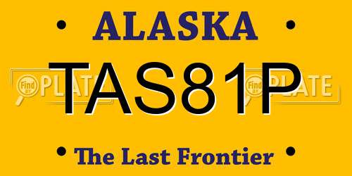 TAS81P Alaska License Plate