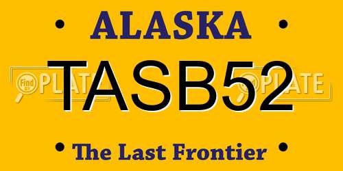 TASB52 Alaska License Plate