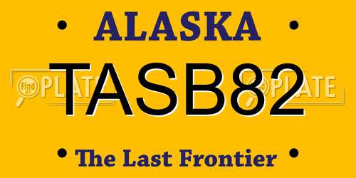 TASB82 Alaska License Plate