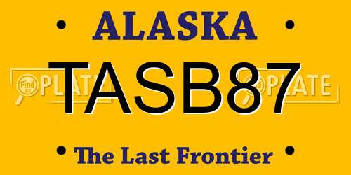 TASB87 Alaska License Plate