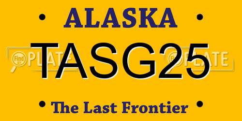 TASG25 Alaska License Plate