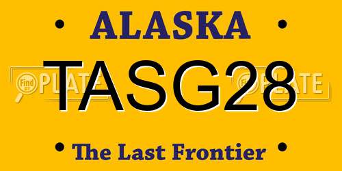 TASG28 Alaska License Plate