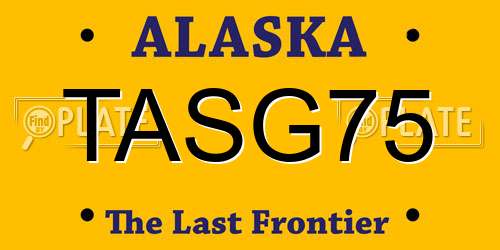 TASG75 Alaska License Plate
