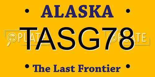 TASG78 Alaska License Plate
