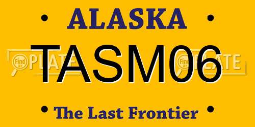 TASM06 Alaska License Plate