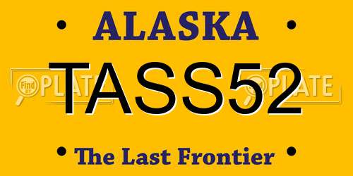 TASS52 Alaska License Plate
