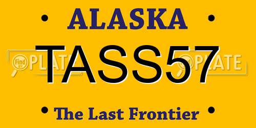 TASS57 Alaska License Plate