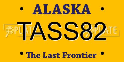 TASS82 Alaska License Plate