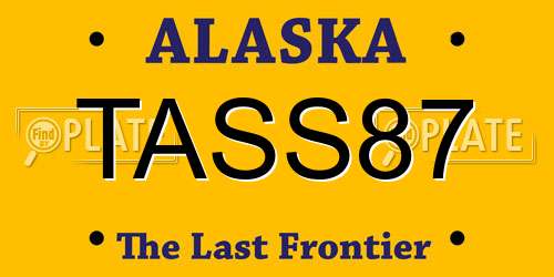 TASS87 Alaska License Plate