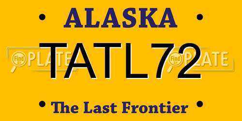 TATL72 Alaska License Plate