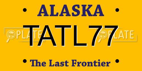 TATL77 Alaska License Plate