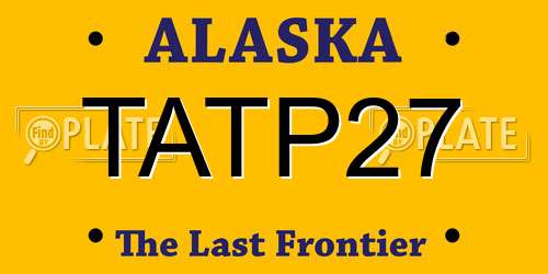 TATP27 Alaska License Plate