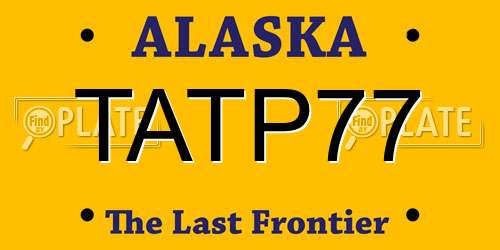 TATP77 Alaska License Plate