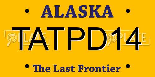 TATPD14 Alaska License Plate