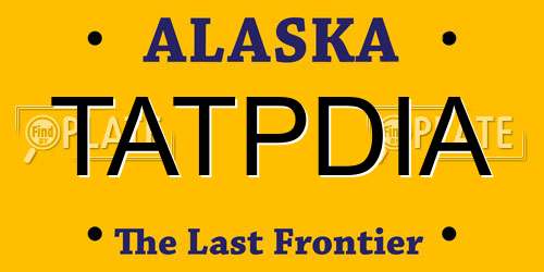 TATPDIA Alaska License Plate