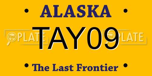 TAY09 Alaska License Plate