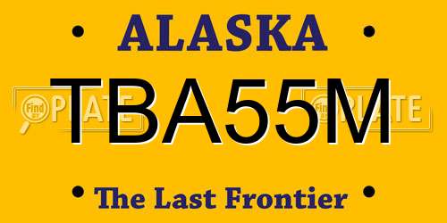 TBA55M Alaska License Plate