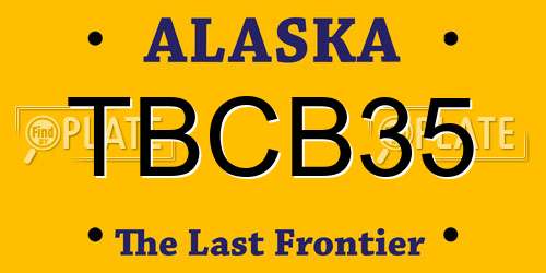 TBCB35 Alaska License Plate