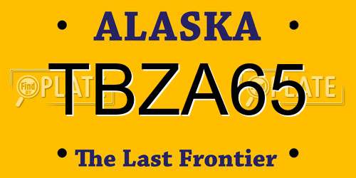 TBZA65 Alaska License Plate