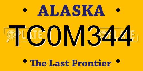 TC0M344 Alaska License Plate