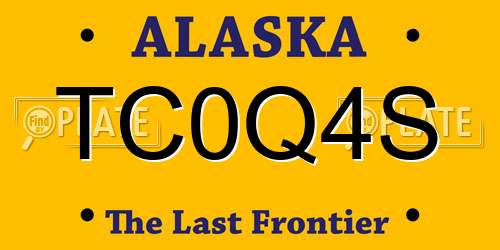 TC0Q4S Alaska License Plate