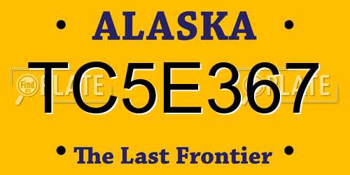 TC5E367 Alaska License Plate