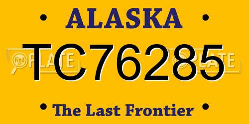 TC76285 Alaska License Plate