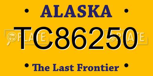 TC86250 Alaska License Plate