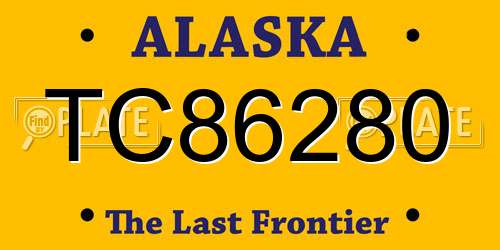 TC86280 Alaska License Plate