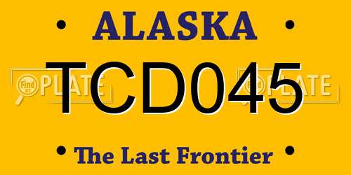 TCD045 Alaska License Plate