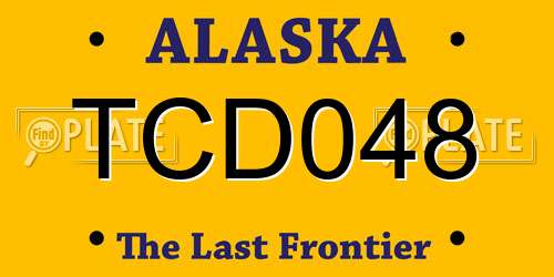 TCD048 Alaska License Plate
