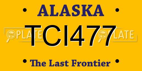 TCI477 Alaska License Plate