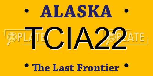 TCIA22 Alaska License Plate