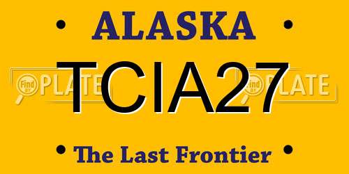 TCIA27 Alaska License Plate
