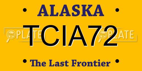 TCIA72 Alaska License Plate