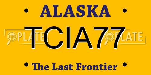 TCIA77 Alaska License Plate