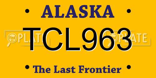 TCL963 Alaska License Plate