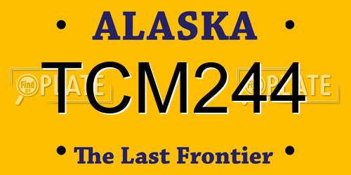 TCM244 Alaska License Plate