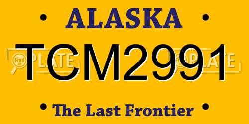 TCM2991 Alaska License Plate