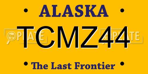 TCMZ44 Alaska License Plate